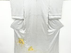 リサイクル　金彩扇に唐花模様刺繍一つ紋色留袖